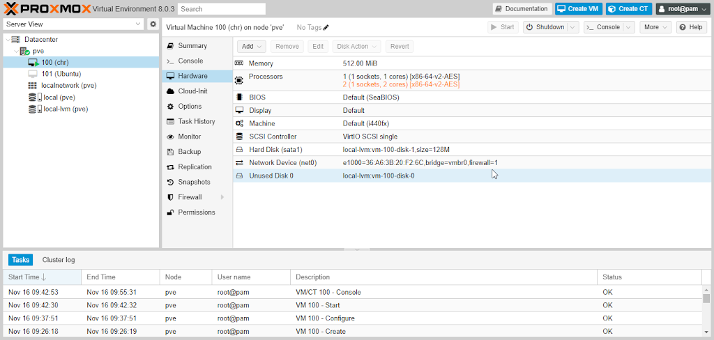 Install Mikrotik di Promox